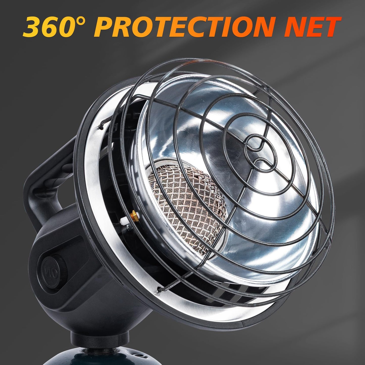 6500-BTU Golf Cart Heater 2 in 1 Portable Propane Heater for Golf and Camping Golf Cart Accessories Winter Heating Helpers（1LB Propane Tank is Not Included）