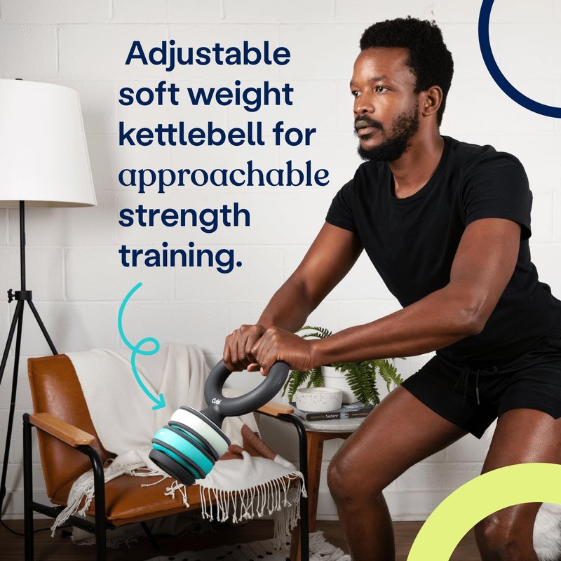 Cubii Build Adjustable Kettlebell Set - Includes Two Cubii SoftRings Removable Interchangeable Soft Weights