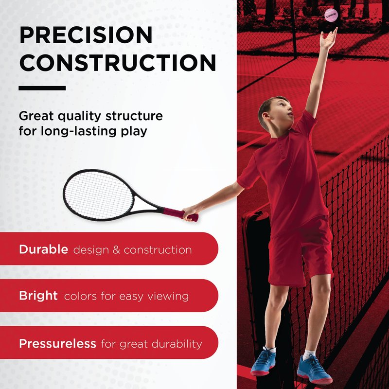 GAMMA 18-Pack Pink Pressureless Tennis Balls - Sturdy Mesh Bag with Drawstring for Easy Transport - Bag-O-Balls