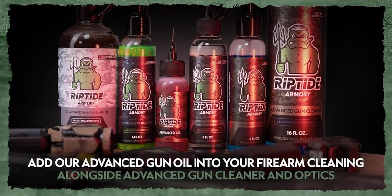 Riptide Armory Advanced Gun Oil - Long-Lasting Graphene Lubrication - Protects Against Buildup | 2oz