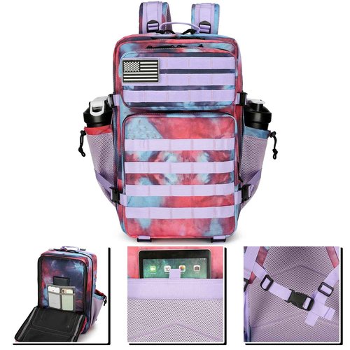 Lovelinks21 45L Tactical Assault Backpack 3 day assault pack with Molle Waterproof backpack Rucksack for Tactical Backpacks (Nebula Camo)