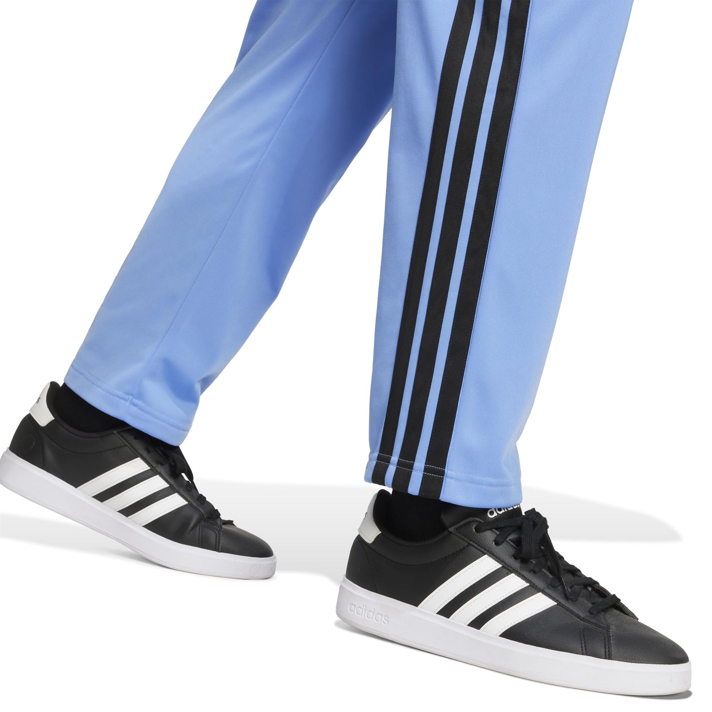 adidas Men's 3-Stripes Tricot Opem Hem Track Pants, Blue Fusion, X-Large