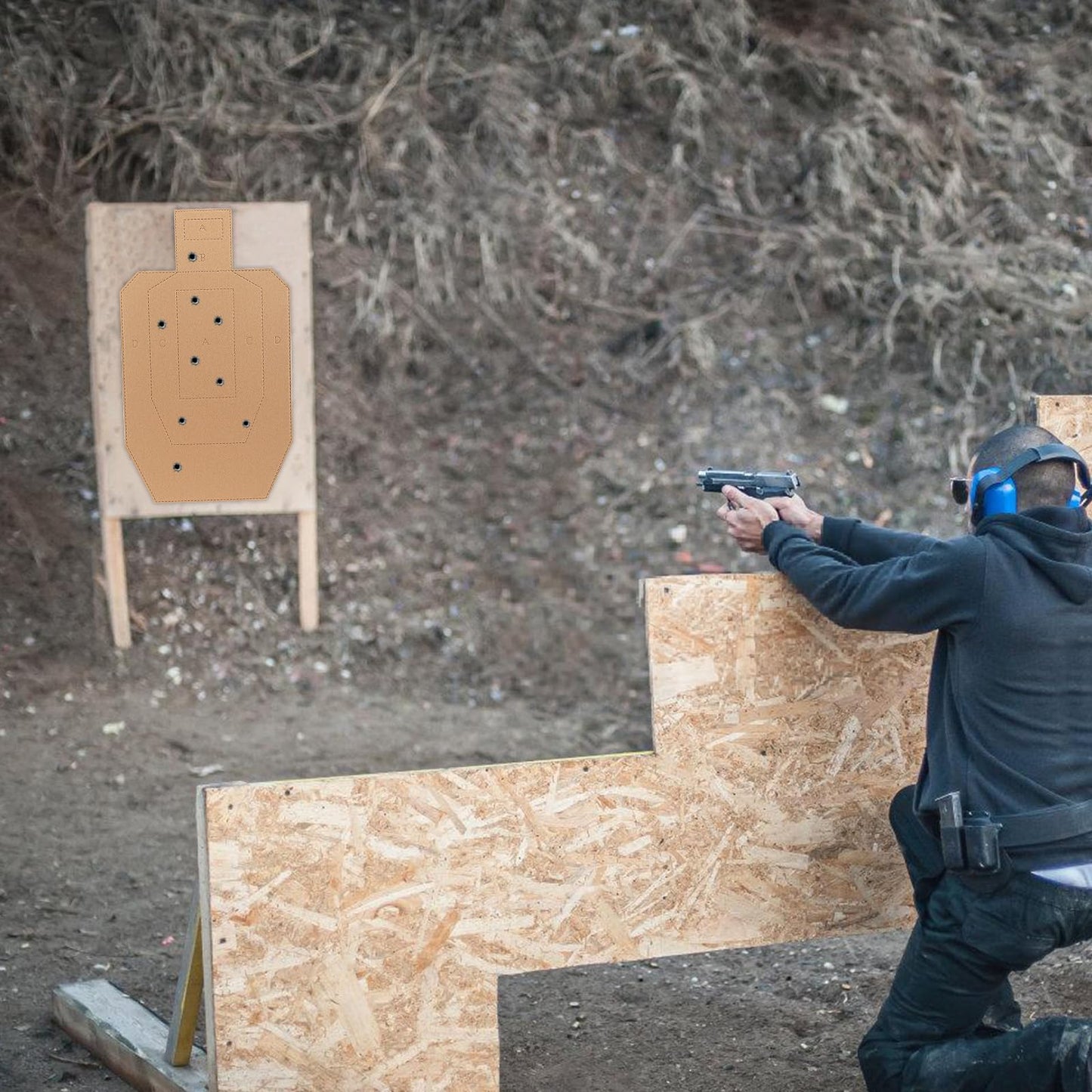 20 Pcs Shooting Targets for USPSA, 30x18in Tactical Cardboard Targets, Shooting Targets Silhouette Cardboard, Targets for Shooting Range Practice Competitions Self-defense Training