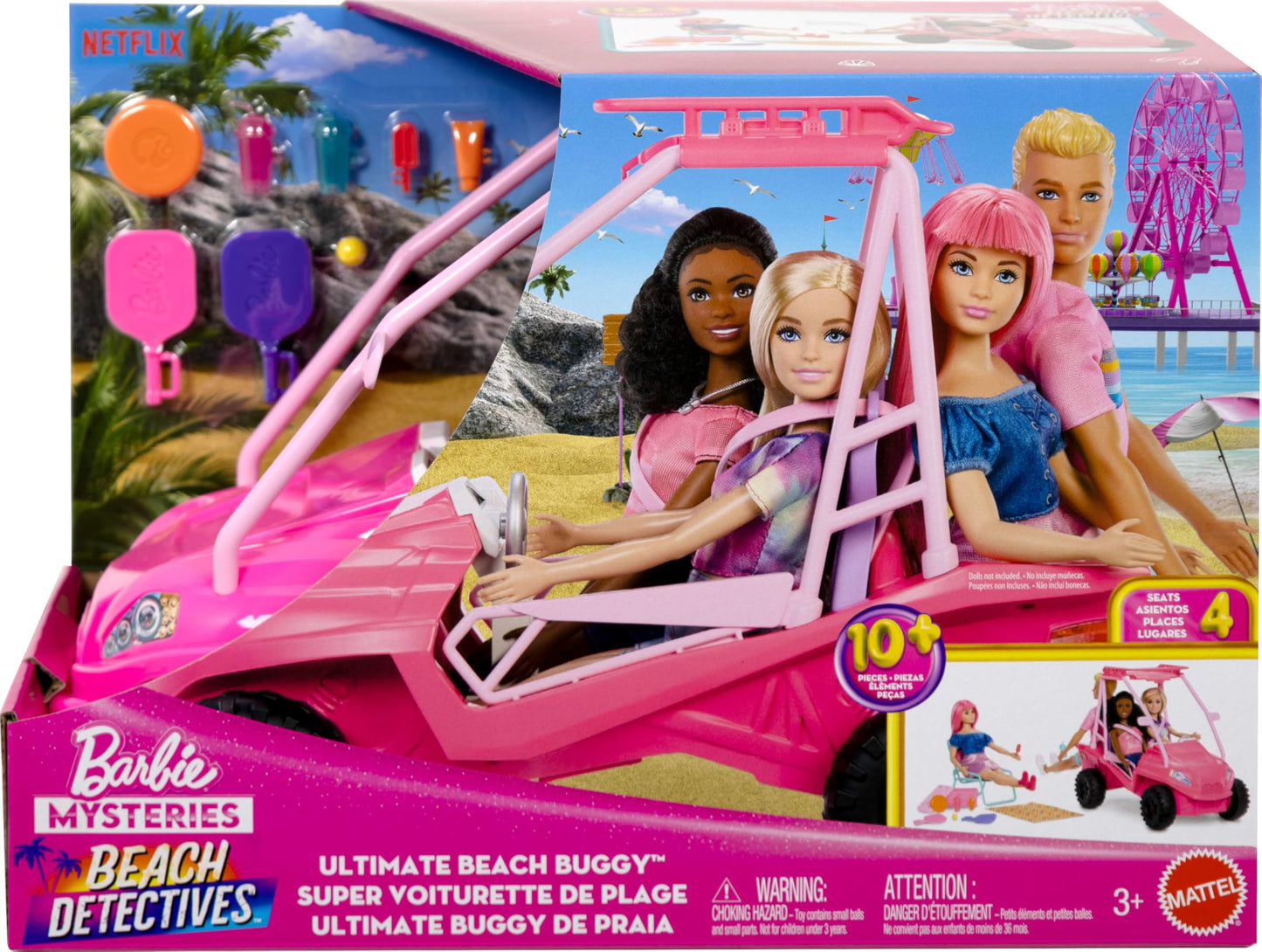 Barbie Mysteries: Beach Detectives Playset and Beach Themed Accessories