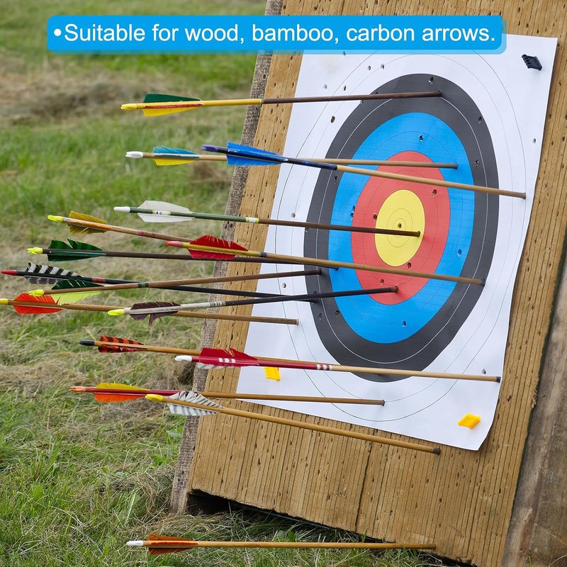 Archery Arrow Fletch - PATIKIL Shield Cut Turkey Feather Right Wing Fletching for DIY Target Shooting