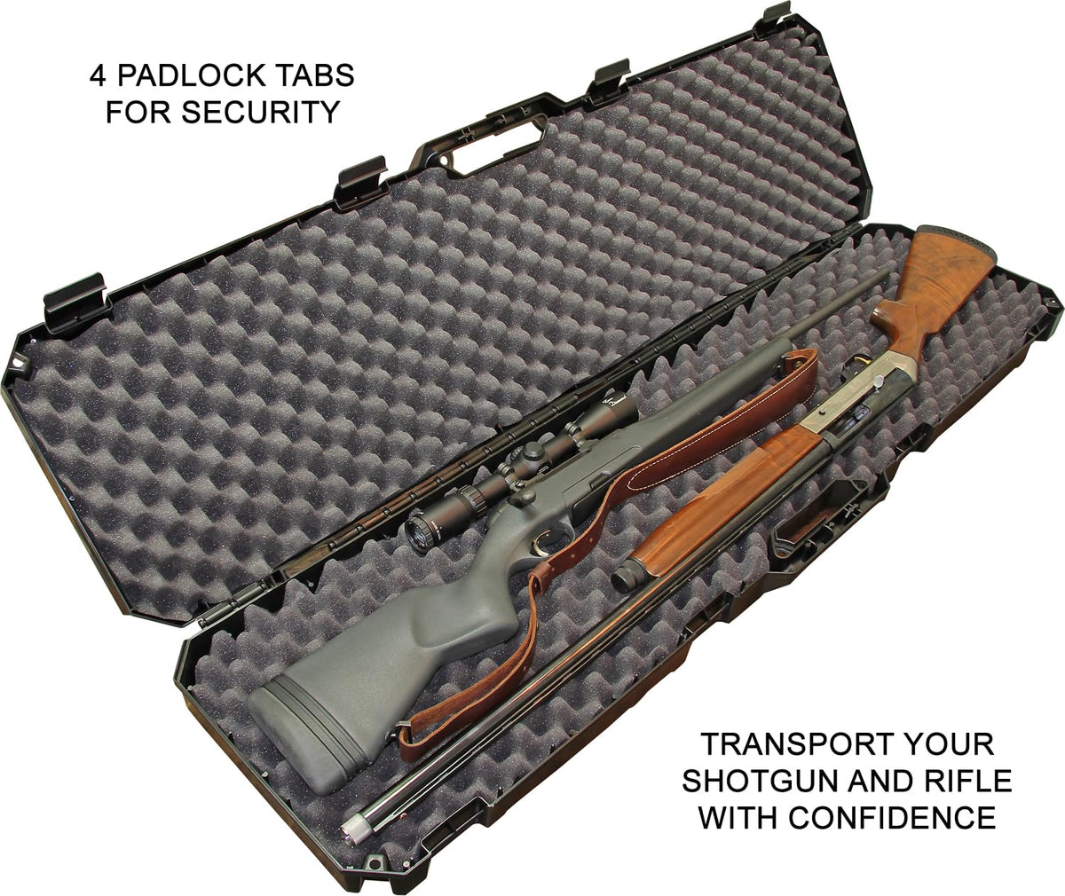MTM RC51D Double Scoped Rifle Case 51", USA Made, Black