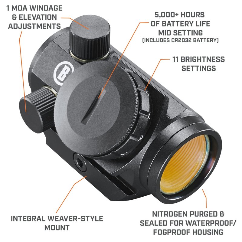 Bushnell Trophy TRS-25 Red Dot Sight Riflescope, 1x20mm, Black