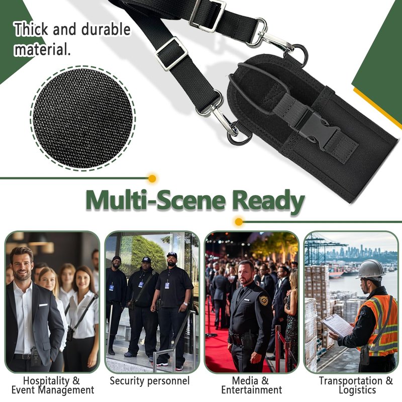 Juecstr 4 Pack Radio Strap and Holder, Radio Pouch, Walkie Talkie Holster for Baofeng Kenwood Motorola Two Way Walkie Talkies