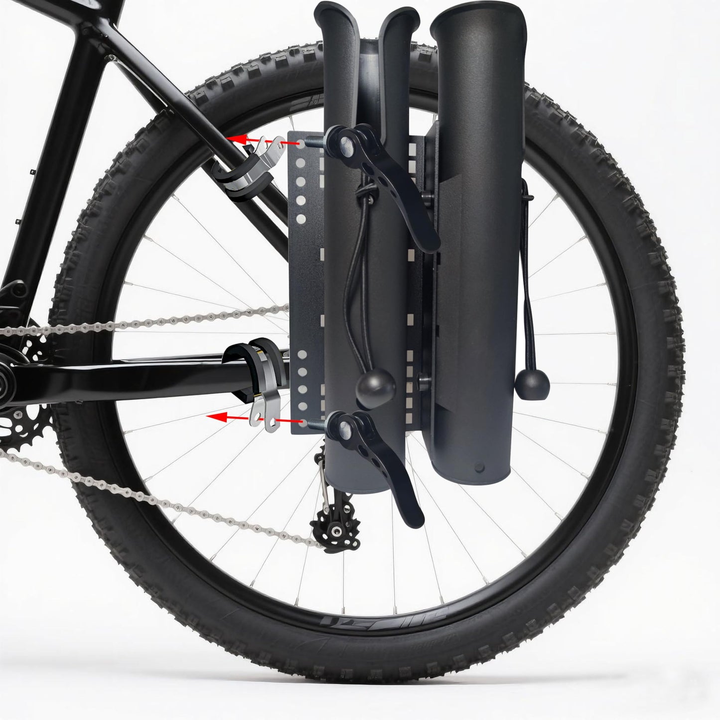 Bike Fishing Rod Holder,Bike Fishing Rod Rack and Carrier，Rod Rack for Bicycle，Easy to Install,Perfect Fishing Gift