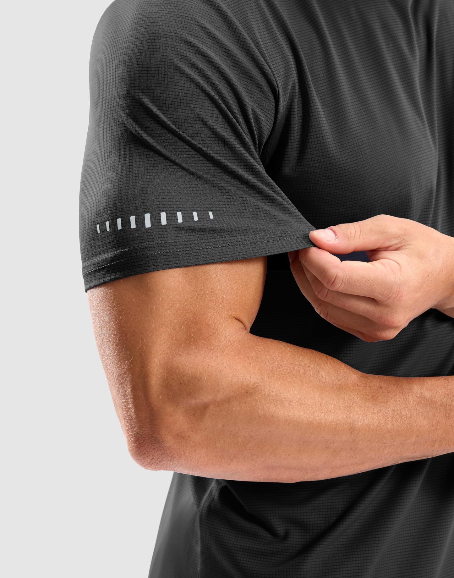 Men's Workout Breathable T-Shirts Dry Fit UPF 50+ Sun Shirts Quick Dry Cooling Tee for Athletic, Running, Hiking (Iron Grey, 2XL)