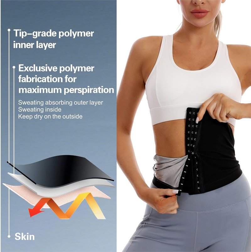 Sauna Suit Waist Trainer - Adjustable Waist Cincher for Women | Slimming Trimmer for Lower Belly Fat