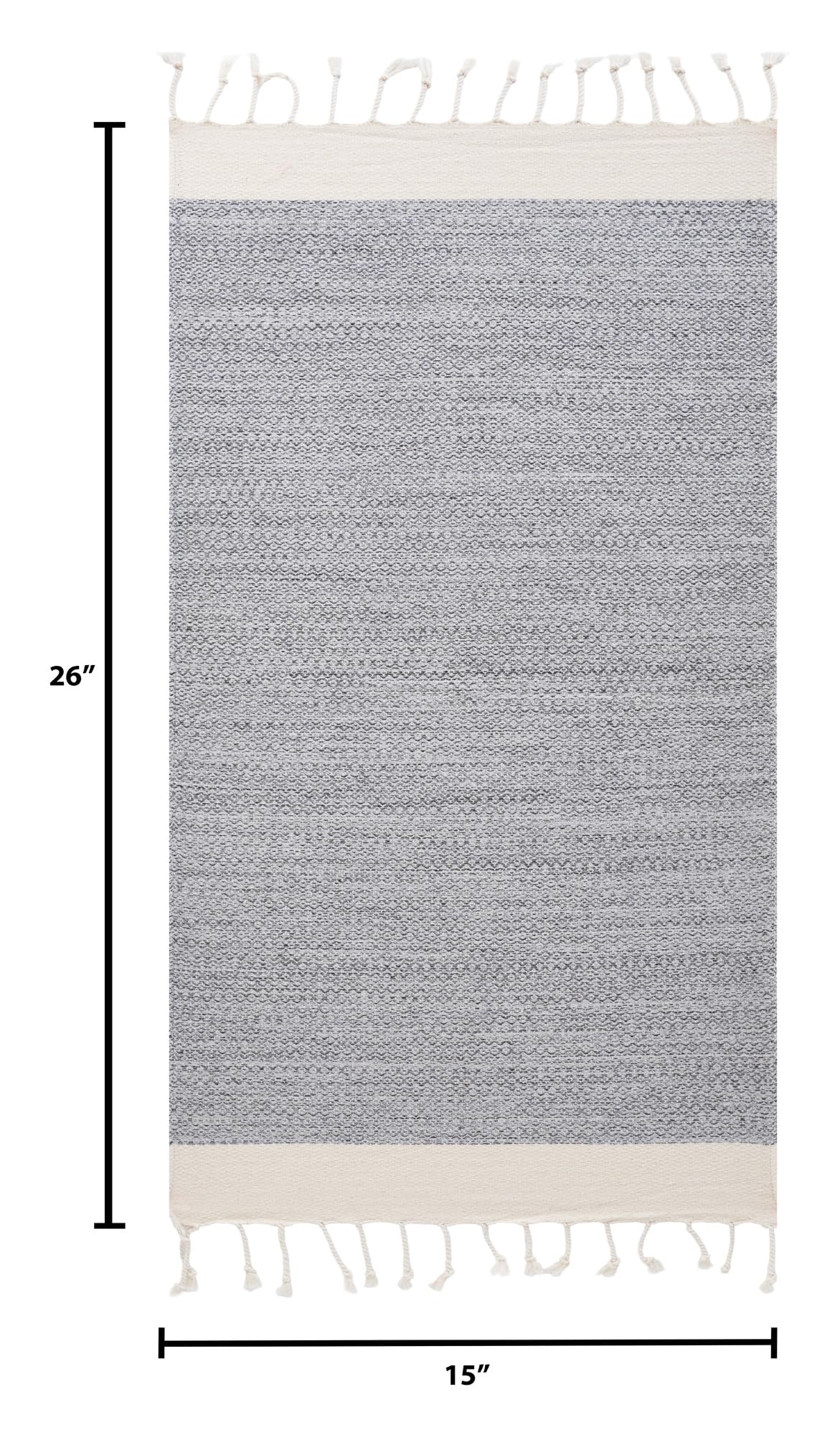 BAY LAUREL Turkish Hand Towel – Pack of 2 | Soft & Absorbent Decorative Towels for Bathroom, Hand, Face, Hair, Gym, Yoga, SPA, Kitchen & Tea | Boho Decor (Gray, Diamond 15x26 Inches (Set of 2)