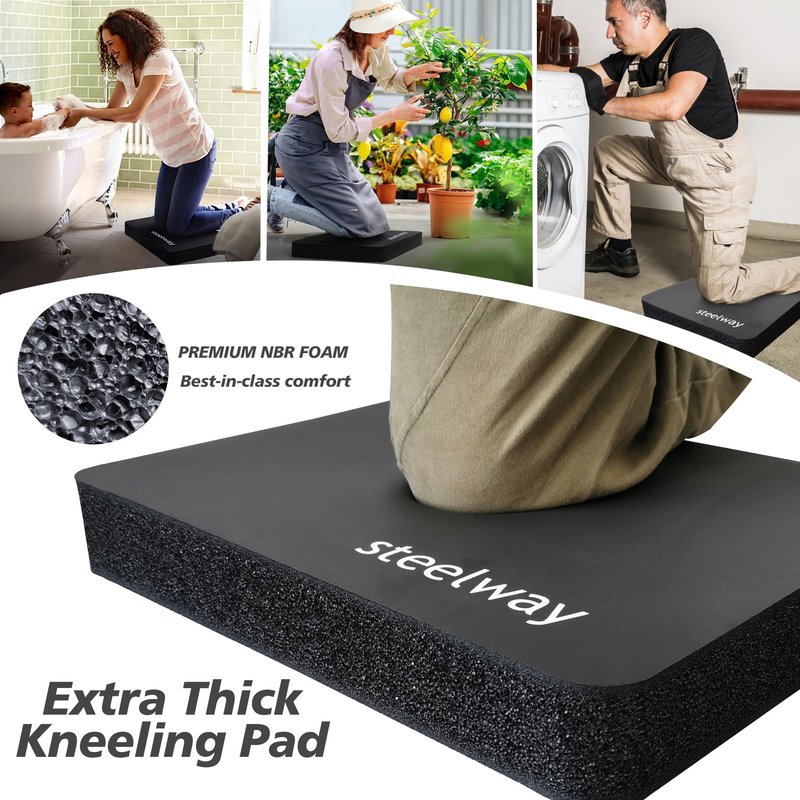 steelway Kneeling Pad Extra Thick, Garden Knee Pad, Yoga Knee Pads Cushion,Knee and Ankle Exercise Mat,Balance Pads for Physical Therapy, Yoga Mat Thick 2 inch