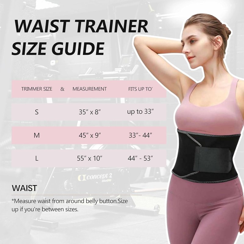 Waist Trainer for Women - Sweat Trimmer Belt for Belly Fat Loss | Adjustable Size