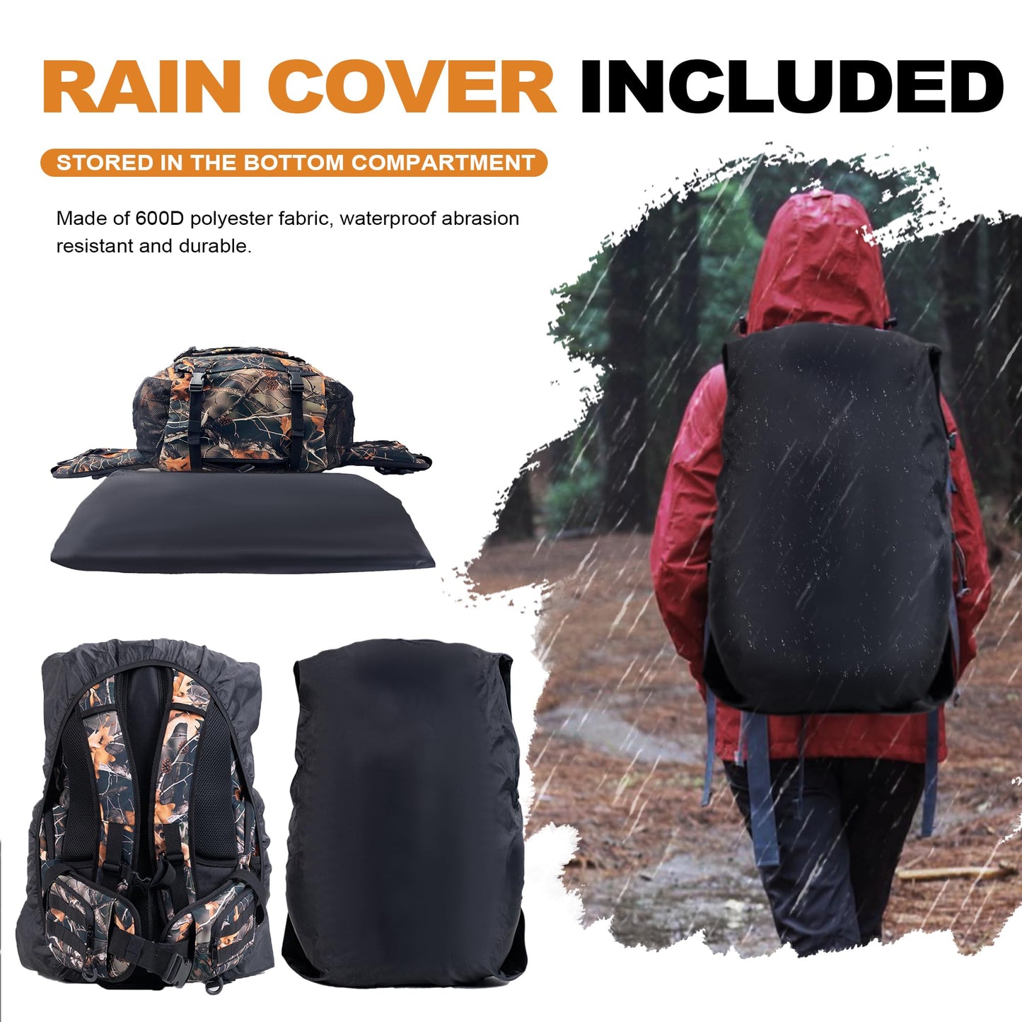 uniHimal Hunting Backpack,35L Waterproof Camo Backpacks for Men