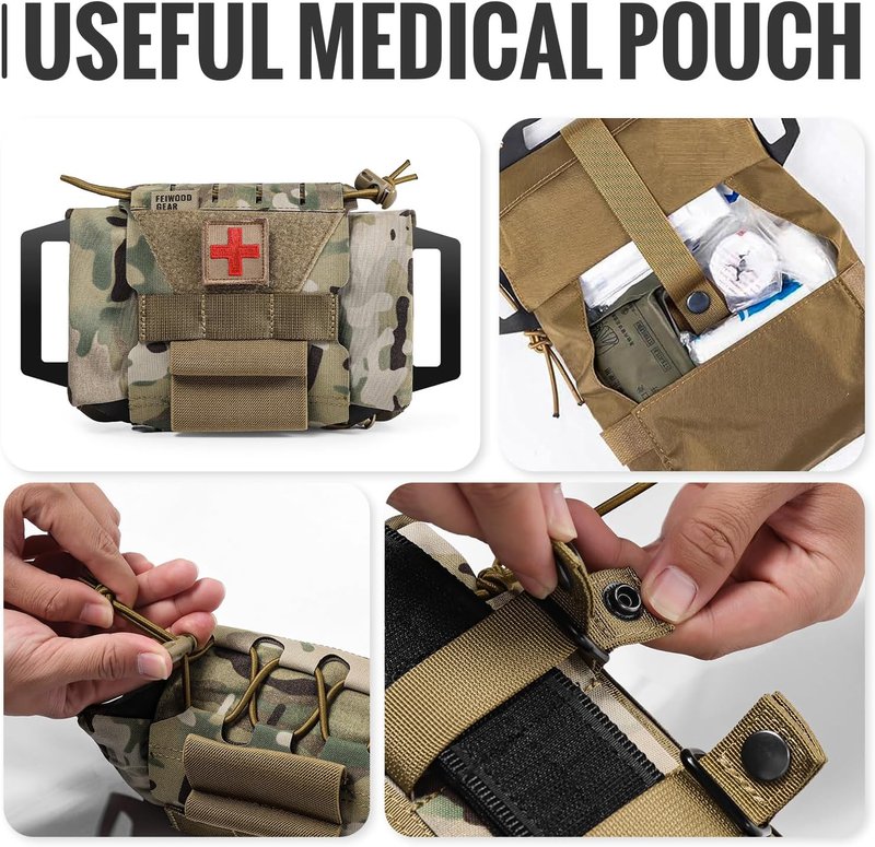 Tactical IFAK Pouch - Rapid Tear-Away First Aid Kit for Outdoor Travel | Emergency Survival Bag