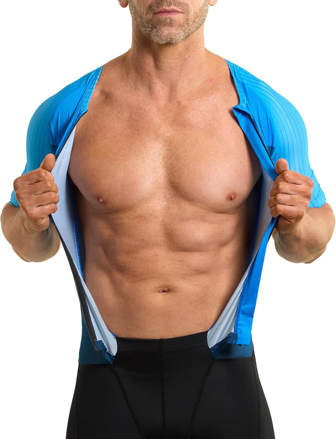 Men's Pro Short Sleeve Triathlon Tri Suit - Performance Fit & Breathable Fabric