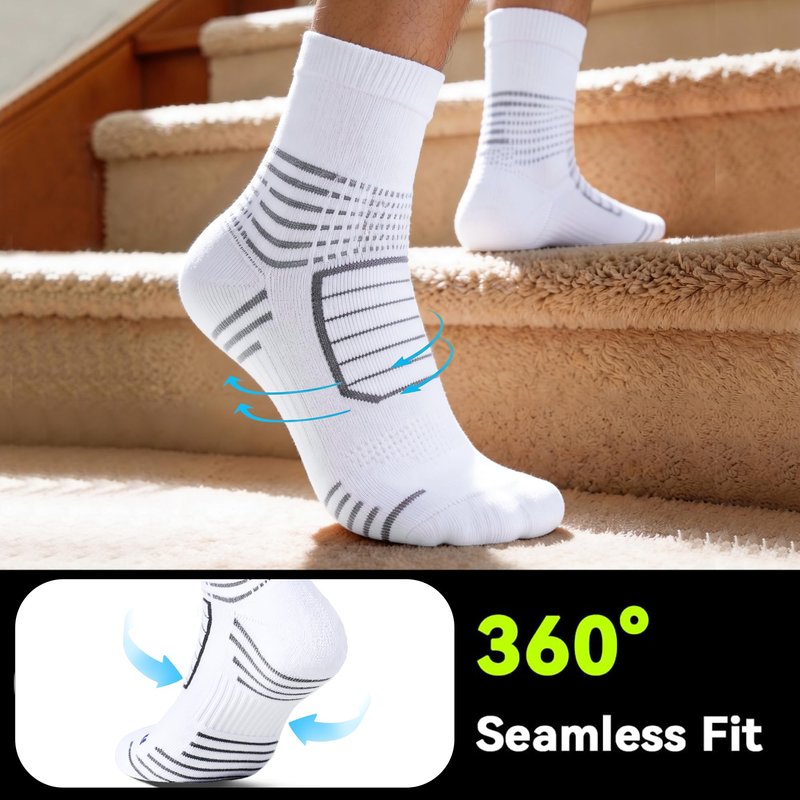mqamex Compression socks men (US, Alpha, X-Large, Regular, Regular, 3 grey)
