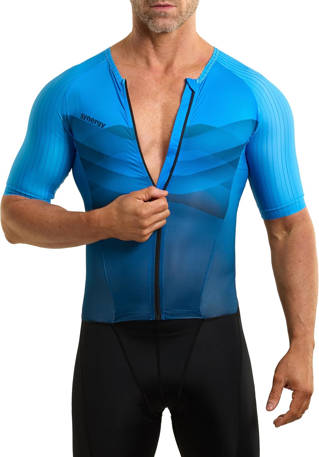 Men's Pro Short Sleeve Triathlon Tri Suit - Performance Fit & Breathable Fabric