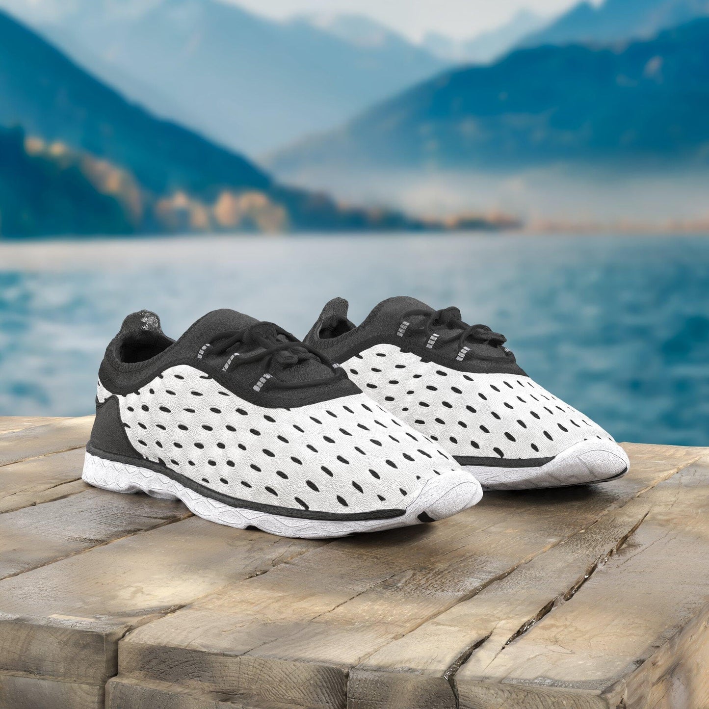 DOUSSPRT Men's Water Shoes Quick Drying Sports Aqua Shoes White Size 10