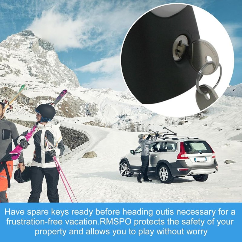RMSPO (2 Pack) N058R Replacement Keys Compatible with Thule Roof Racks, Cargo Boxes & Ski Carriers - Fits Lock Code N058R - Spare Key Set for N-Series Cylinders