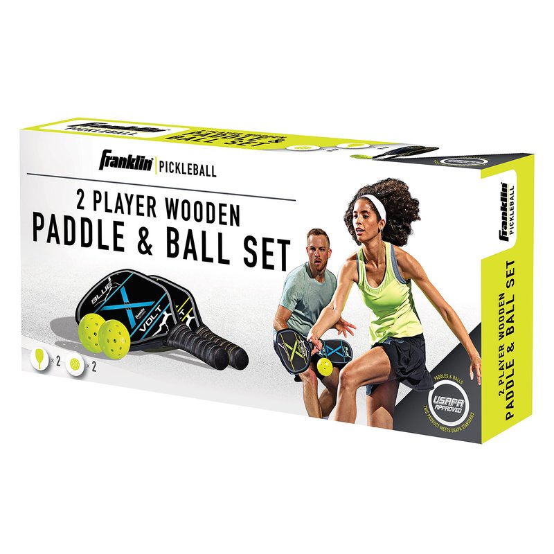 Franklin Sports Pickleball Paddle and Ball Set - 2 Player - Volt