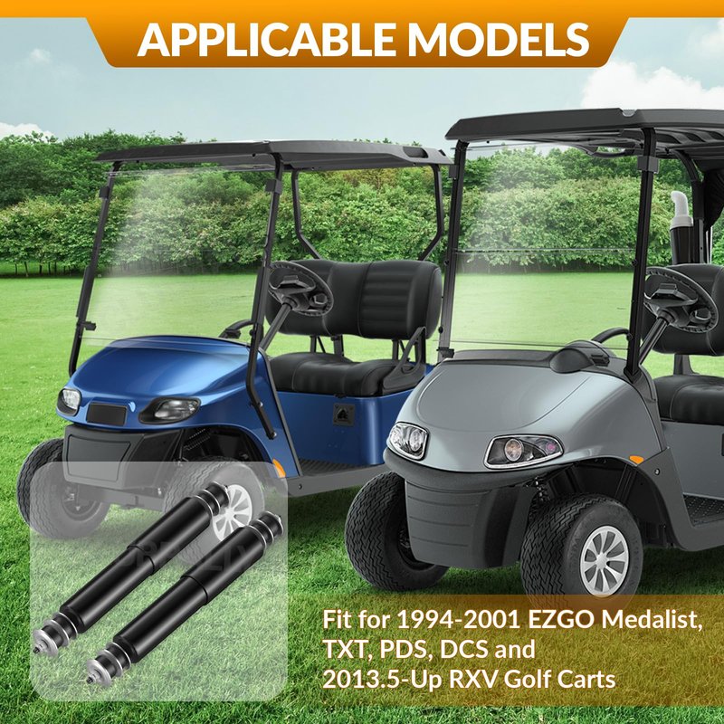 CLUBRALLY Golf Cart Front and Rear Shock Absorbers Set, EZGO TXT Shocks for 1994-2001 EZGO TXT, OEM# 76418-G01, 70248-G01, 70324-G01, 76419-G01