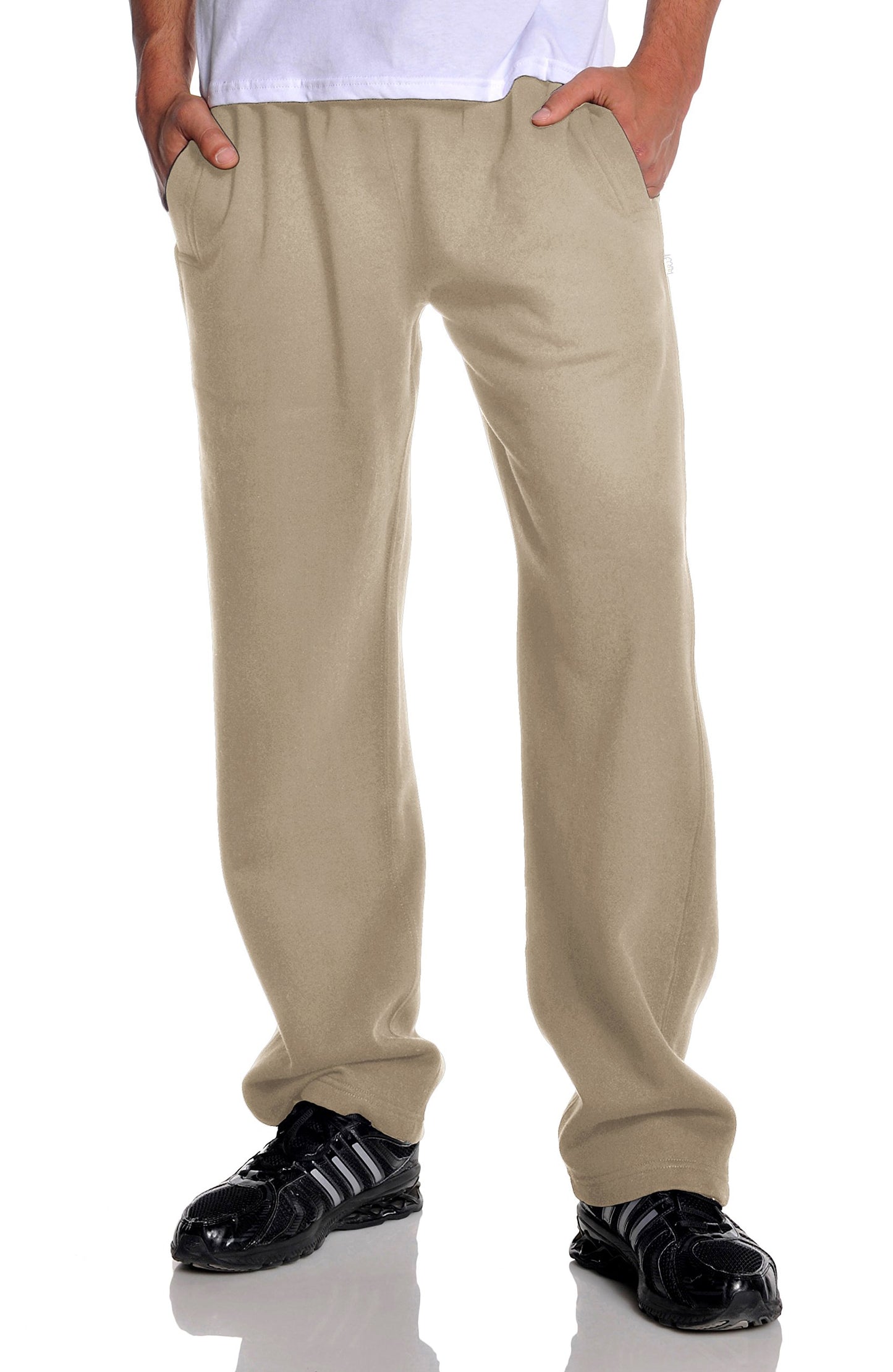 Pro Club Men's Open Bottom Comfort Fleece Sweatpant, Khaki, 2X-Large