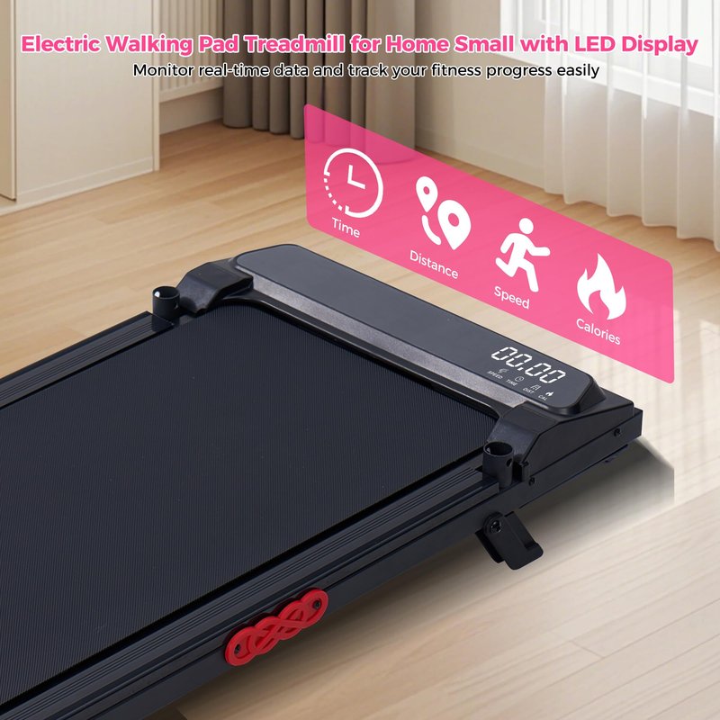 Walking Pad with Incline and Handle Bar, 2026 Upgrade Electric Small Walking Pads Treadmills with Handles, Compact Treadmill with Handles for Home Small Spaces, 3.5HP, 0.6-7.6MPH, 350LBS