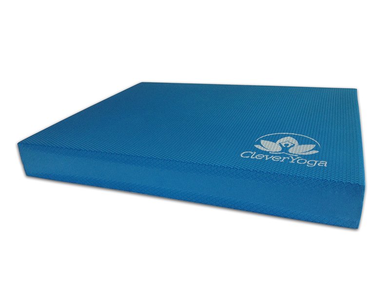 Clever Yoga Balance Pad - Non-Slip Foam Pad for Yoga, Exercise & Workout, Pilates, Gym, Fit, Stability Balance Trainer, Thick Foam Base, High-Density, Physical Therapy - Blue