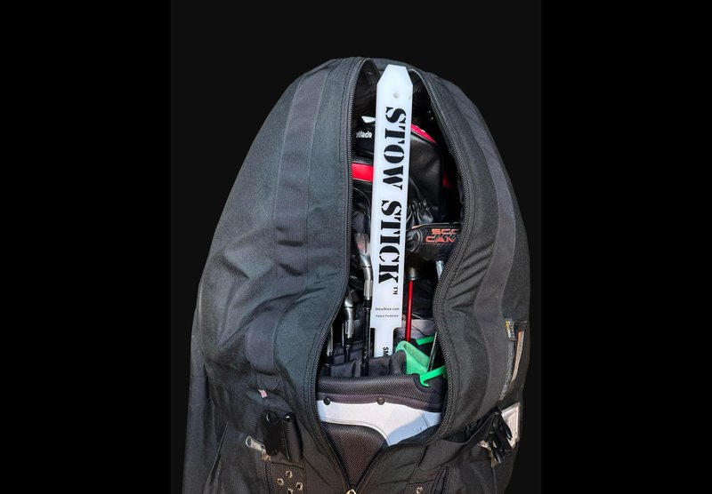 STOW STICK Adds Golf Skill, Play Smart & Putt Better, Protects Clubs, No Lost Gear, Travel Bag Arm, Resistance Tool, Putting Alignment Aid, Pregame Warm-Up, Golf Forever Stretching Bar & Training
