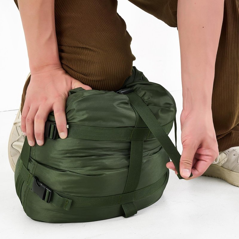 MOOCY Compression Stuff Sack, 12L/24L/45L Sleeping Bag Cover Sack Sleeping Bags Storage Stuff Sack Organizer - Great Sleeping Bags Clothes Camping Hiking Backpacking Green 45L