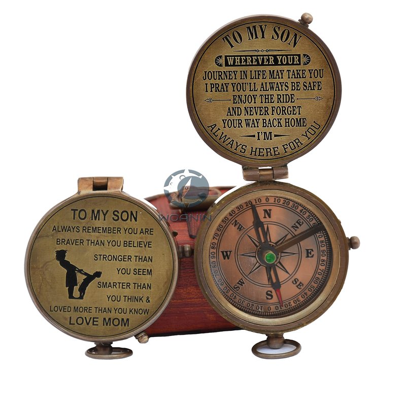 WOANIN Compass with Case/Gift for Son/to My Son Gifts/Mom to Son Gift ((to My Son))