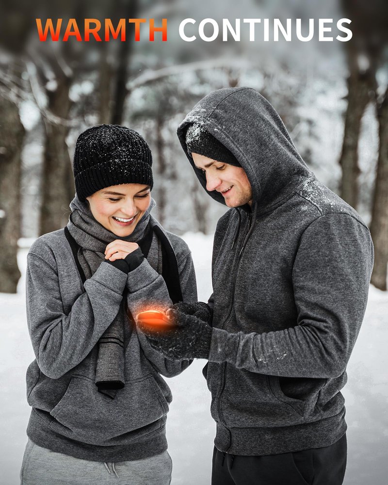 Lerat Hand Warmers Rechargeable 2 Pack, Portable Electric Hand Warmer Max 131℉, Reusable Slim Pocket Heater Handwarmers, Gifts for Men, Women, Outdoor, Golf, Camping, Hunting Essentials