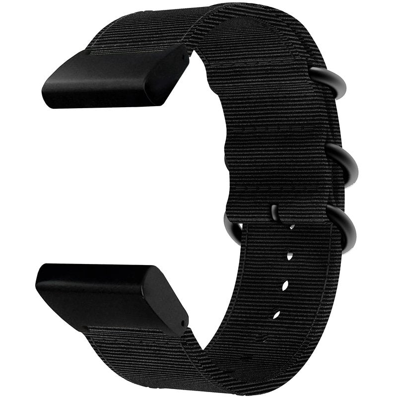 LDFAS Fenix 8/7x/6x/5x Plus Band, 26mm Woven Nylon Quick Fit Straps Compatible for Garmin Fenix 7X/6X Pro/5X Plus/Tactix 7 Delta/Enduro 2 Bnads, Black