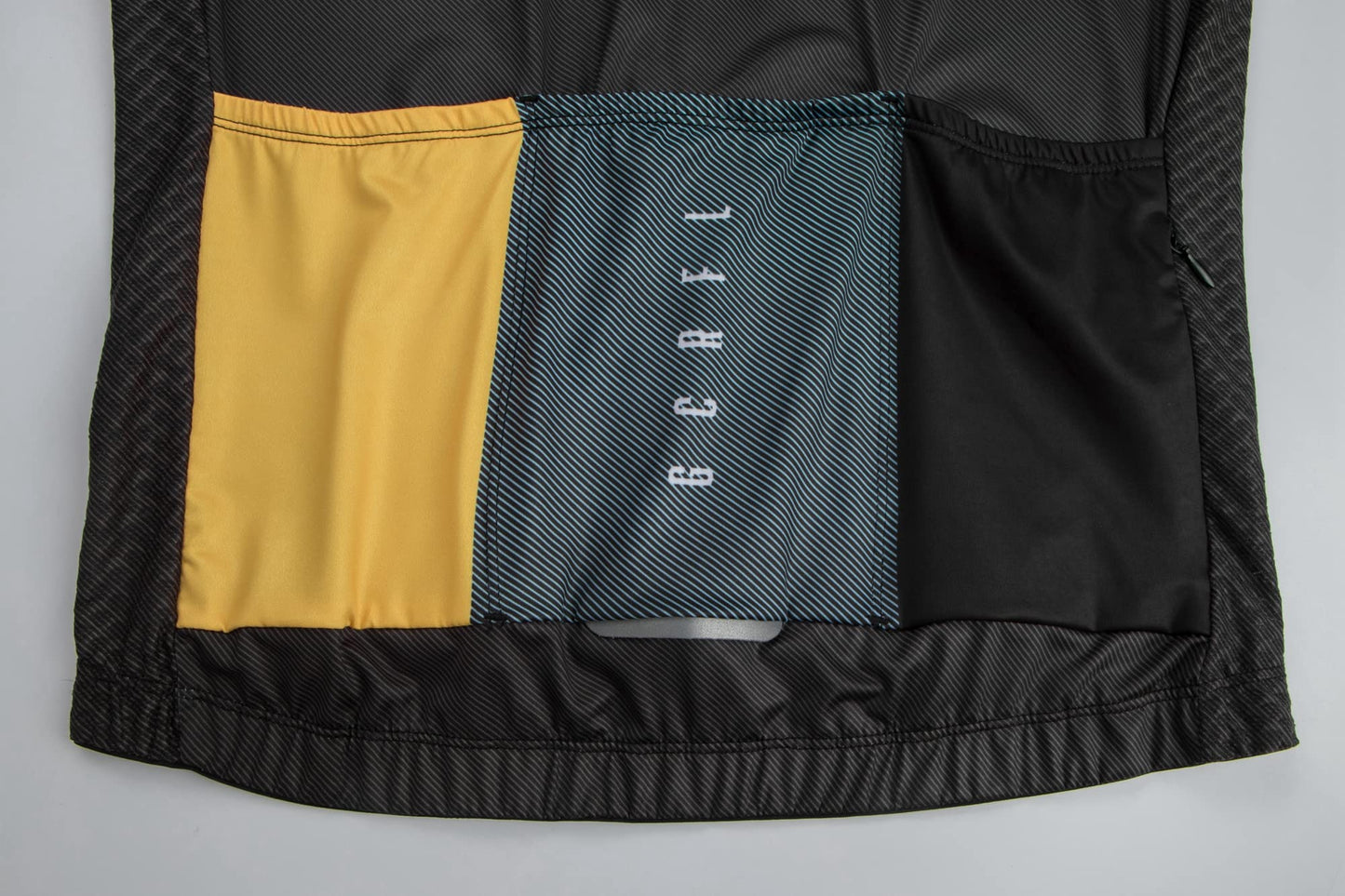 GCRFL Men's Cycling Jersey Set Cycling Kit Bicycle Jersey Rear Zipper Pocket Bike Bib Shorts With Pockets Race Fit High Density Pad (Black/Yellow, L)