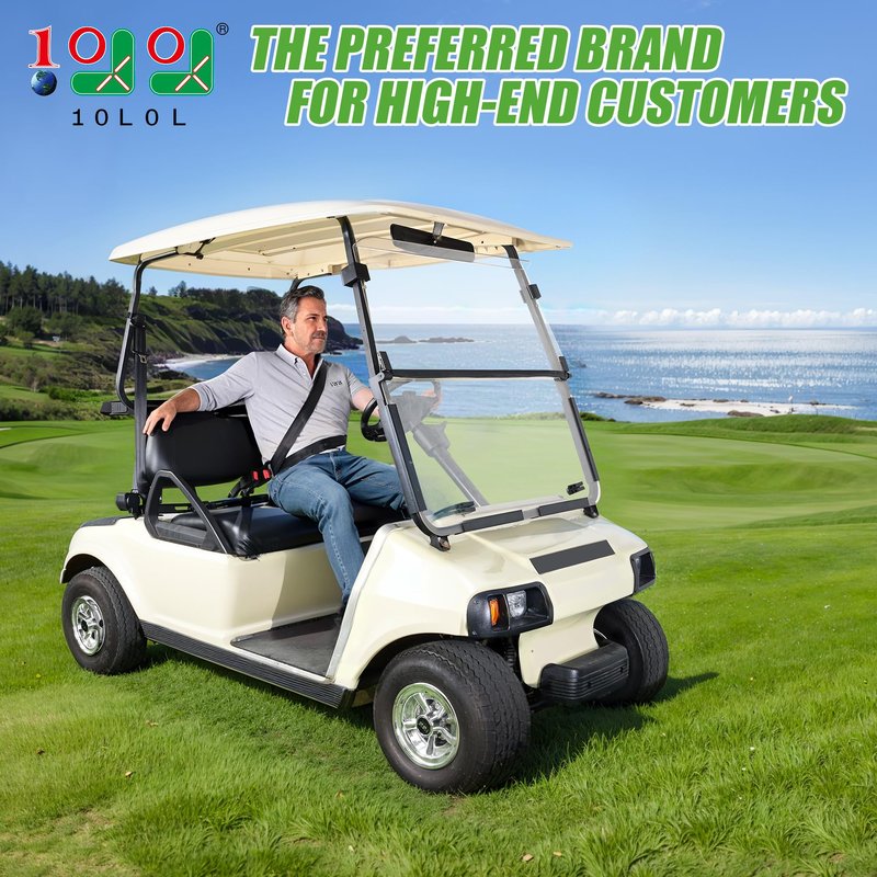 10L0L 3 Point Golf Cart Seat Belt Bracket Kit for EZGO TXT & Club Car DS 2 Passenger, Retractable Seatbelts, Ajustable Freely
