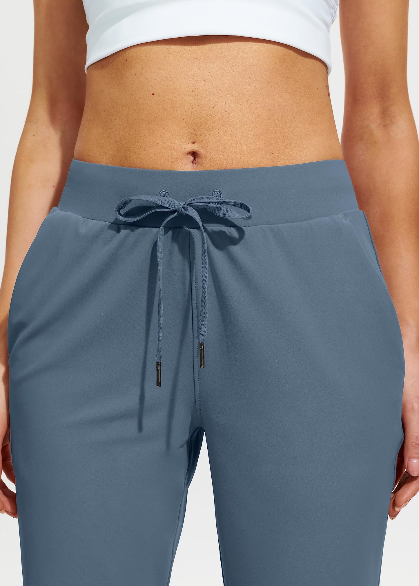 Libin Women's Joggers Pants Athletic Dance Sweatpants with Pockets Running Tapered Casual Pants for Workout,Lounge, Slate Blue XS
