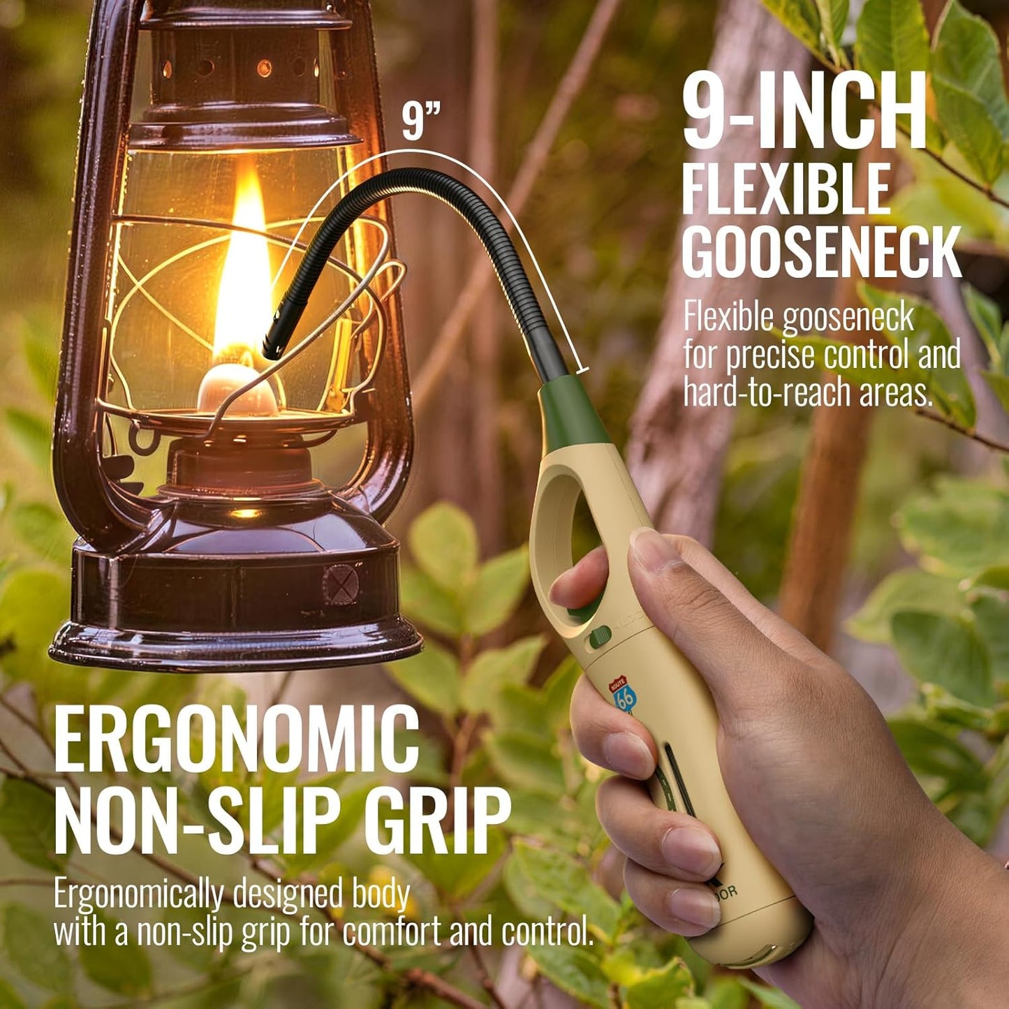 MK Lighter Outdoor Series - 9-Inch Flex Neck Refillable BBQ & Candle Lighters | 4-Pack Survival Tools
