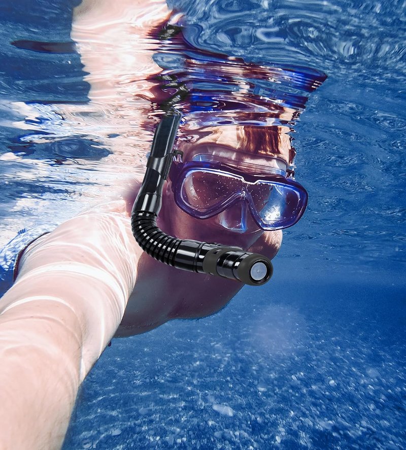 Aegend Diving Dry Snorkel - Top Dry Valve Snorkeling Gear for Adults & Youth | Perfect for Freediving & Scuba Diving