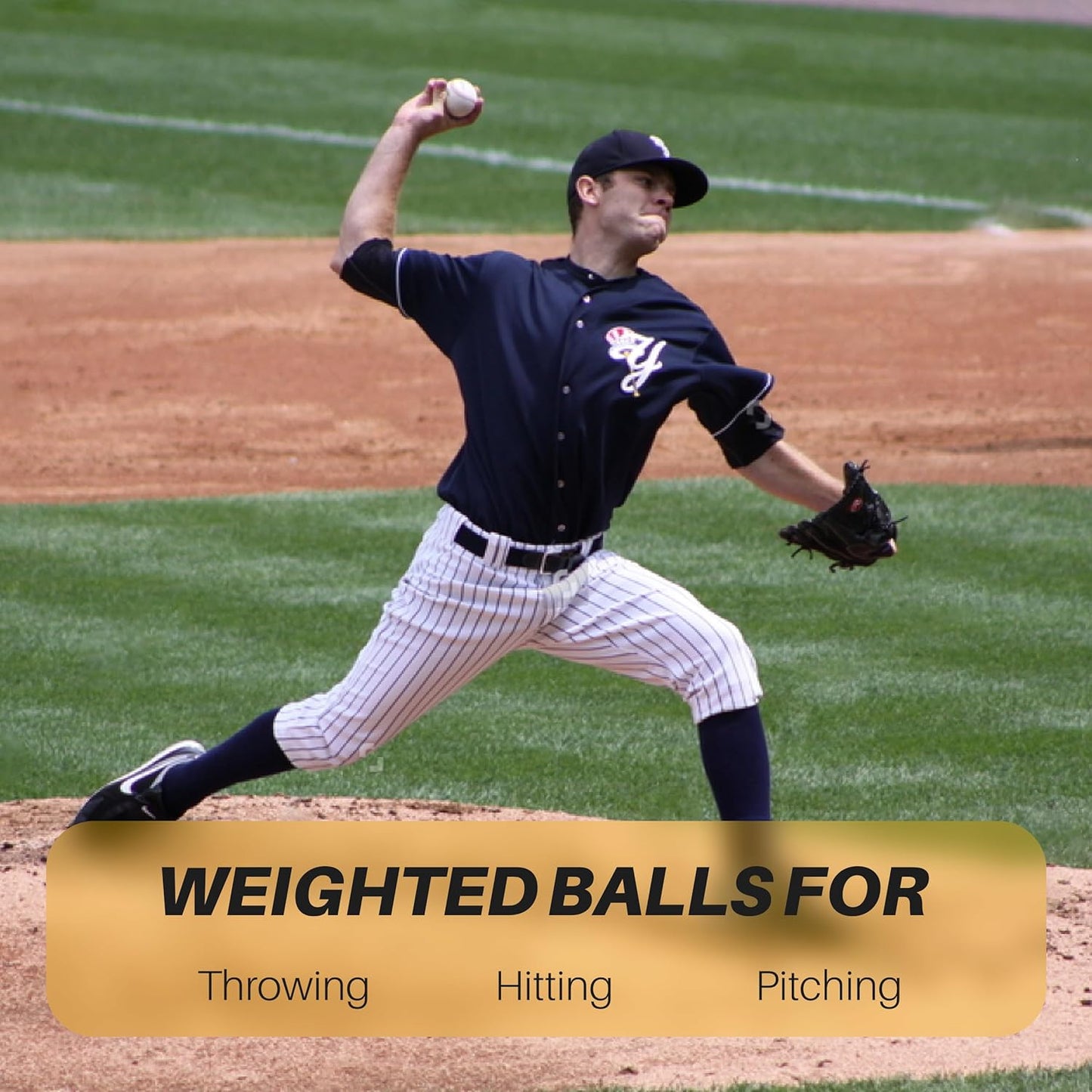 Plyometric Weighted Training Ball - Baseball & Softball Arm Strength | Durable PVC Shell, Sand-Filled