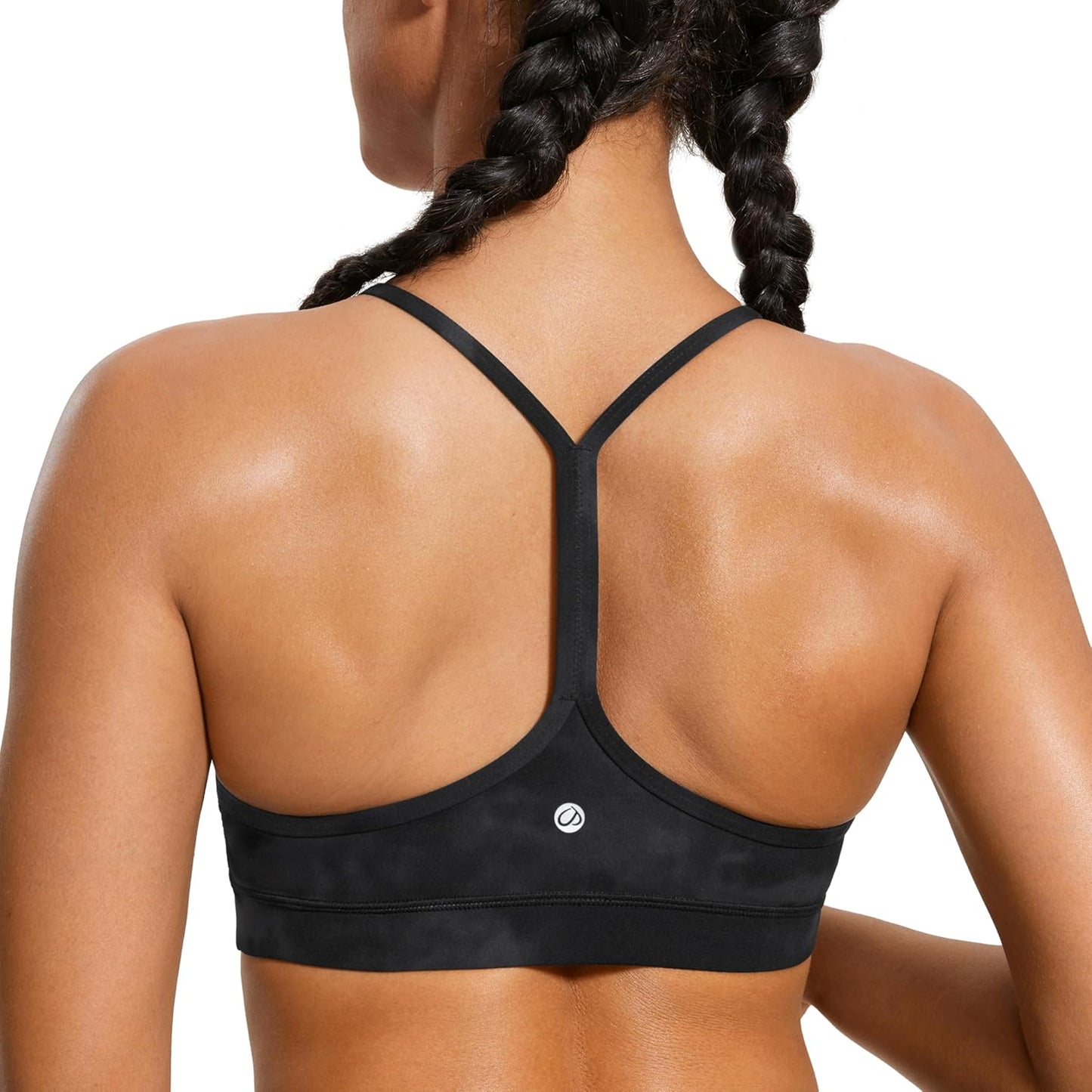 CRZ YOGA Y Back Sports Bra for Women - Padded Racerback Low Impact Workout Top | Butterluxe Material