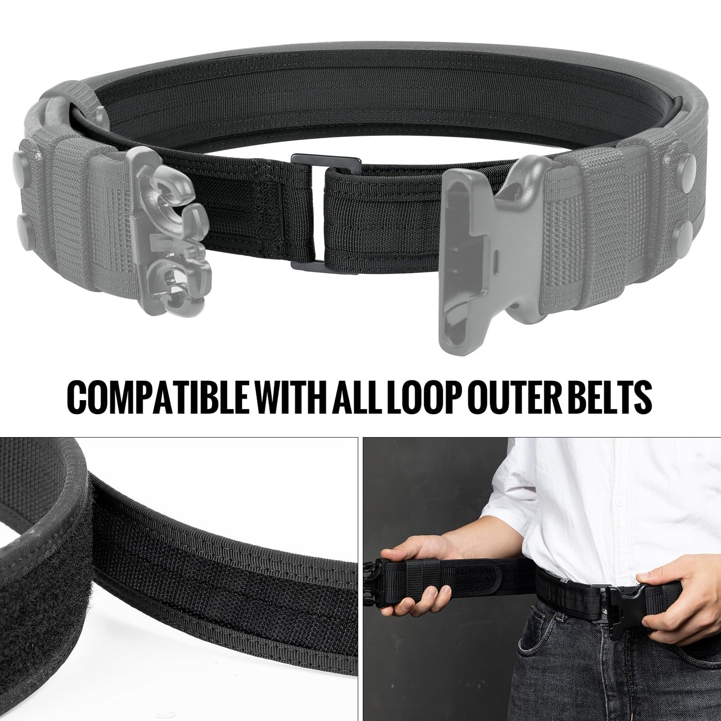 Vismix 1.5" Hook Liner Inner Belt for 1.75"-2" Loop Outer Belt
