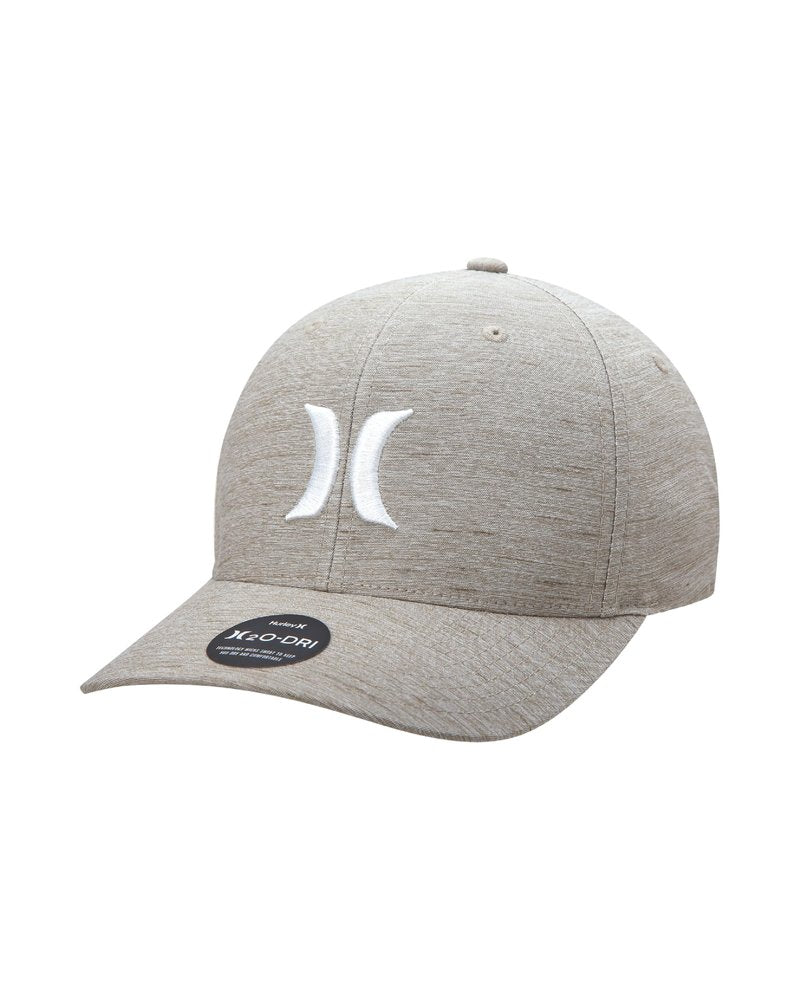 Hurley Mens Baseball Cap - Moisture Wicking Flexfit Fitted Hat for Men, Curved Brim Ball Cap with H2O Dri Sweatband, Size Large-X-Large, Wheat