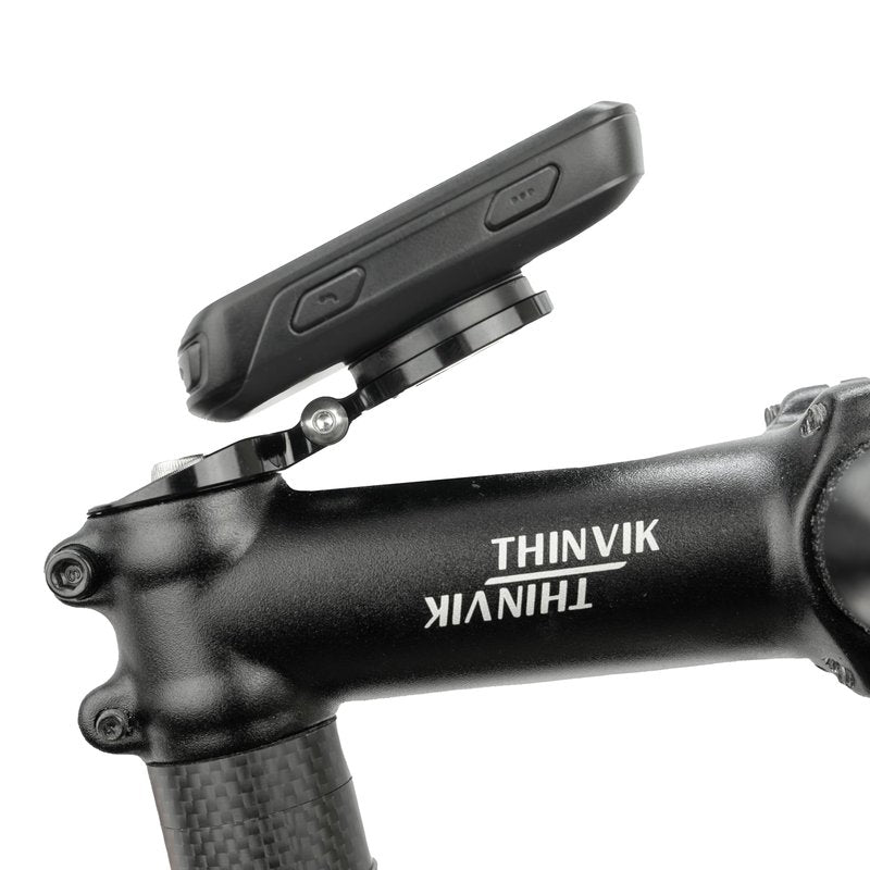 Thinvik Aluminum Alloy Bike Computer Stem Mount for Garmin Wahoo Bryton - Angle Adjustable,Hinge Feature