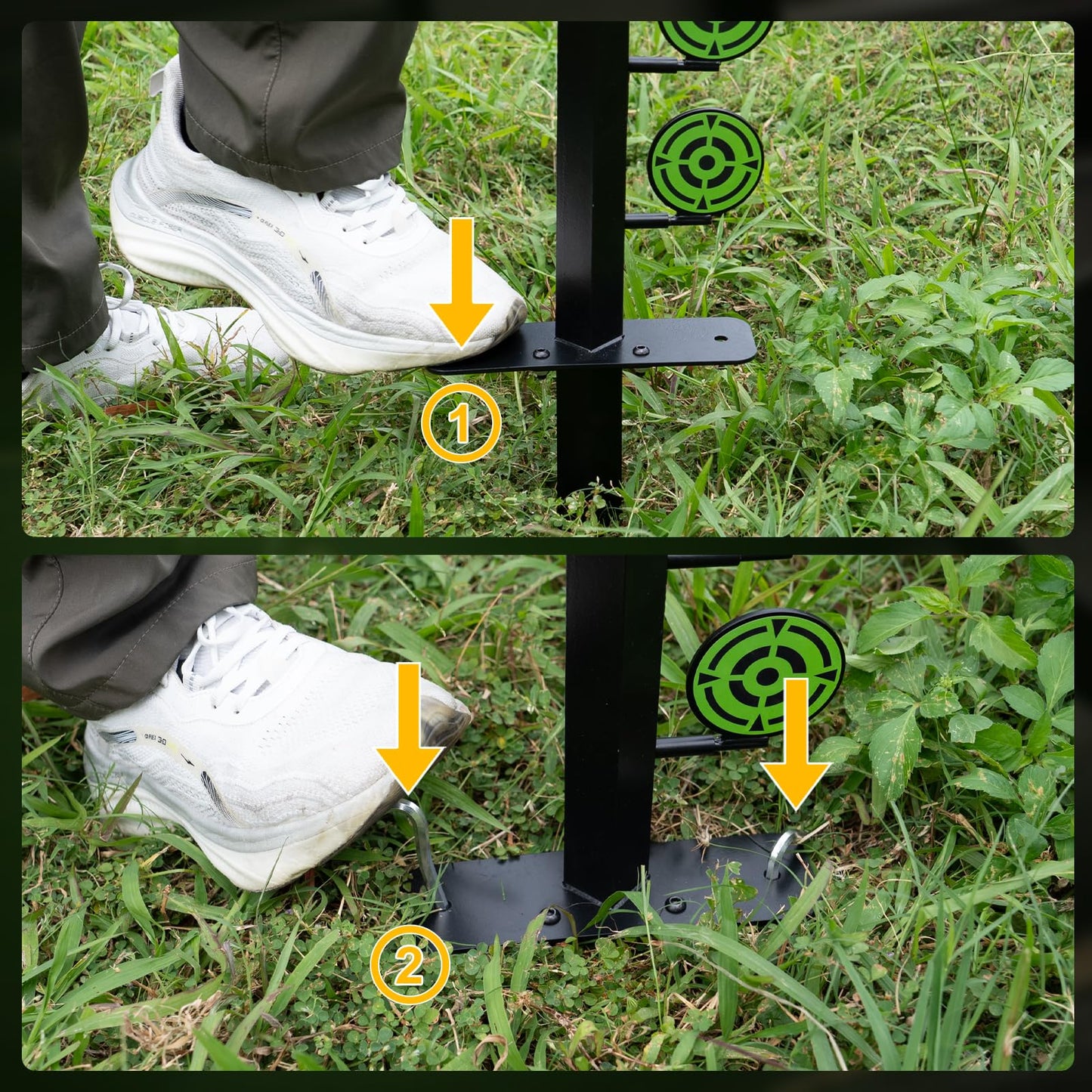 Ideagle Metal Swing Dueling Tree Target Stand with 8 Steel Plates, Heavy Duty 3mm Alloy Suitable for Airgun Shooting Practice