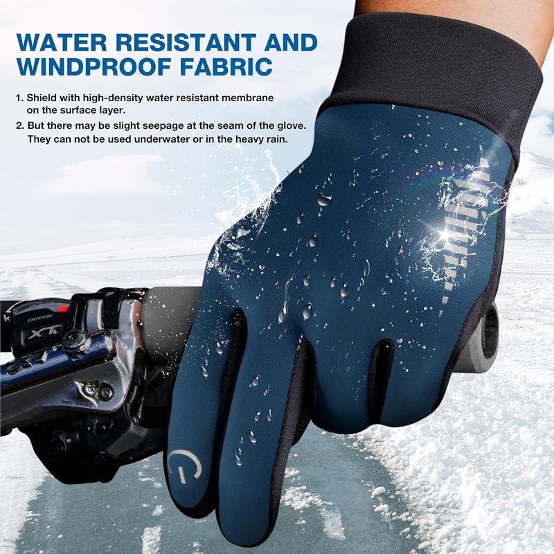 Winter Gloves for Men & Women - Thermal Touch Screen Ski & Snow Gloves for Running, Cycling, Hiking | Versatile Warm Liner