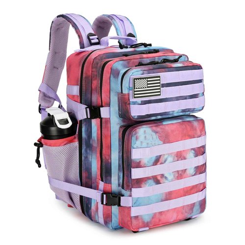Lovelinks21 45L Tactical Assault Backpack 3 day assault pack with Molle Waterproof backpack Rucksack for Tactical Backpacks (Nebula Camo)