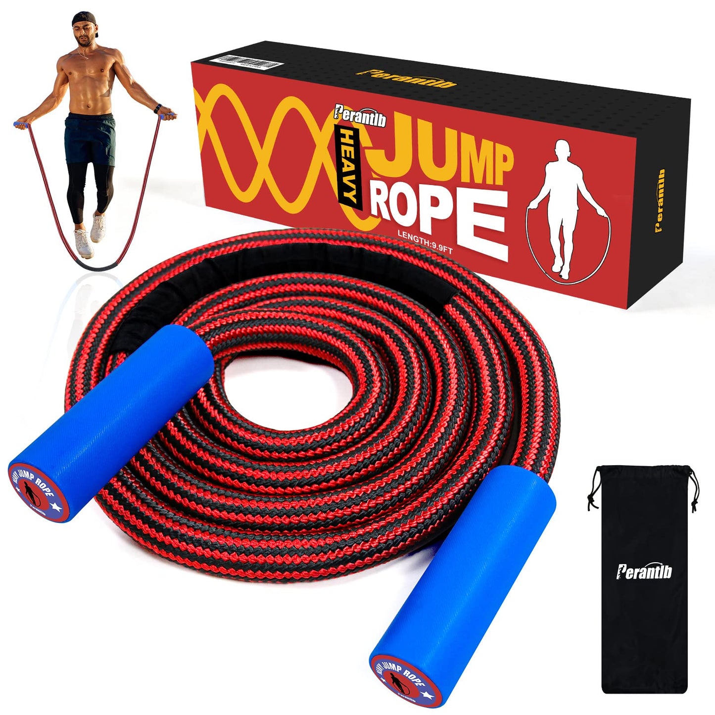 Weighted Jump Ropes with 360 Degree Rotation Handle.1 Inch 3LB Heavy Jump Rope for men and women,jump ropes for fitness