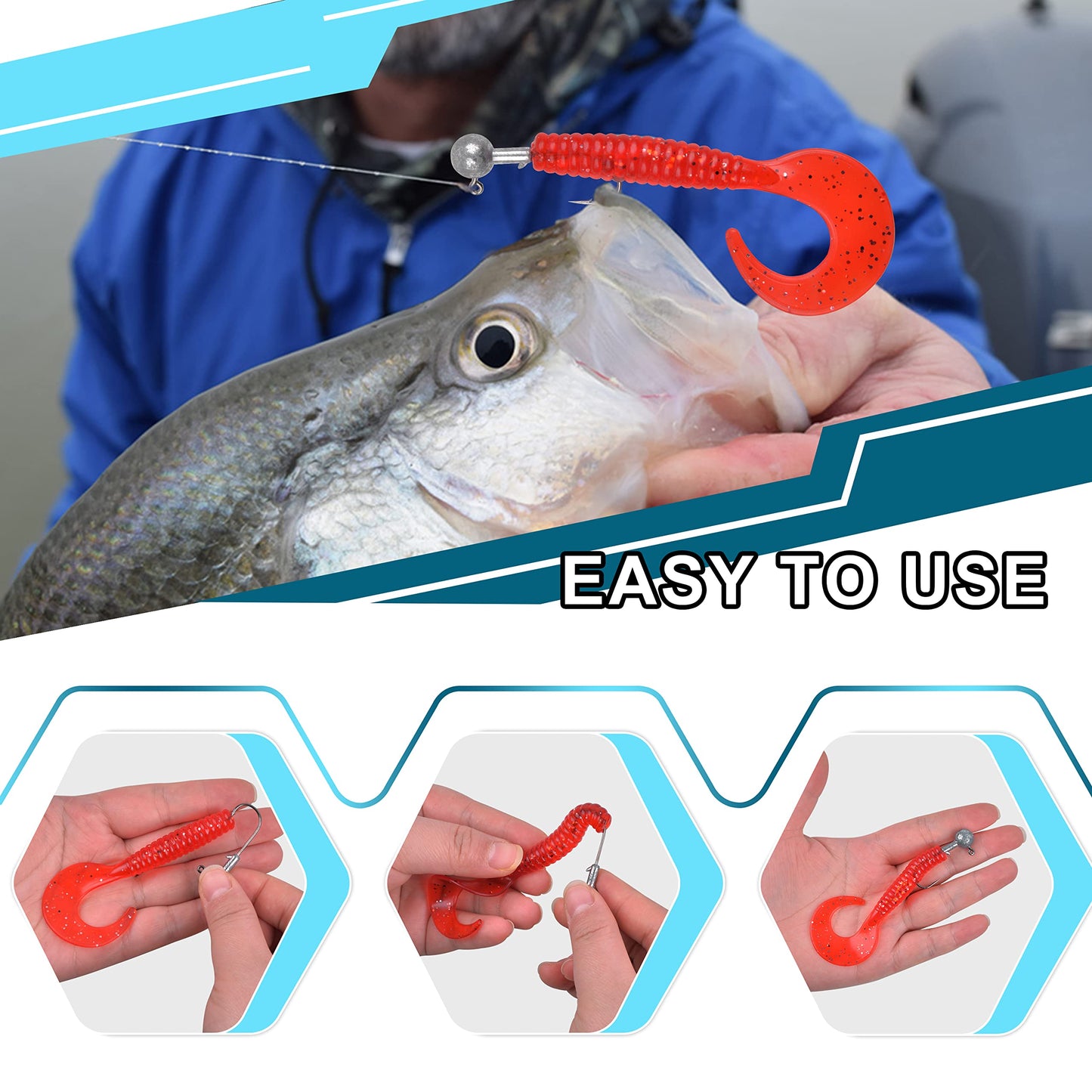 Jig Heads Fishing Hooks Crappie Jigs Unpainted Jig Heads Round Ball Sharp Fishing Jigs Hooks for Bass Trout Crappie Walleye Saltwater Freshwater